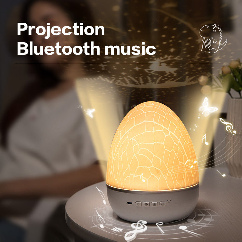 Night Light Dinosaur Eggshell Rotating Projector Romantic Starry Desk Lamp Colors Changing Gift For Children And Party