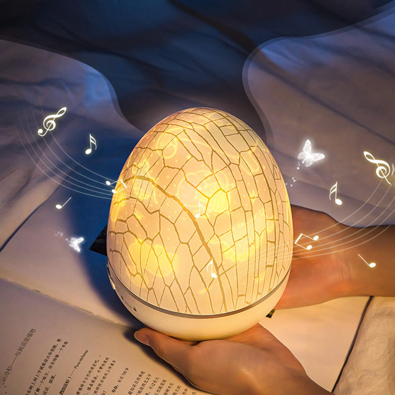 Night Light Dinosaur Eggshell Rotating Projector Romantic Starry Desk Lamp Colors Changing Gift For Children And Party